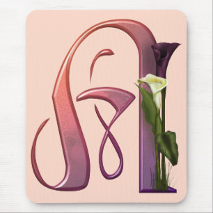 Bunte Calla-Initiale A Mousepad
