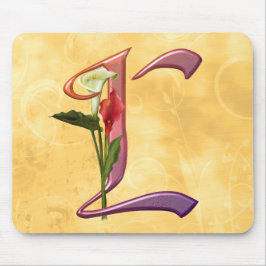 Bunte Calla-Initiale L Mousepad