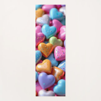 Bunte Candy Love Hearts Yogamatte