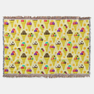 Bunte Cartoon-Eiscreme-Kegel Decke