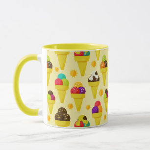 Bunte Cartoon-Eiscreme-Kegel Tasse