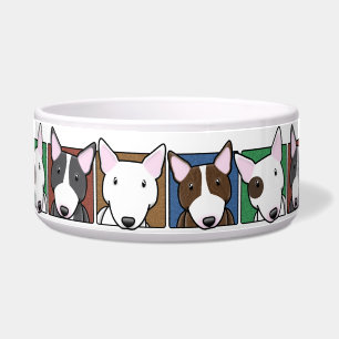 Bunte Cartoon-Stier-Terrier Napf