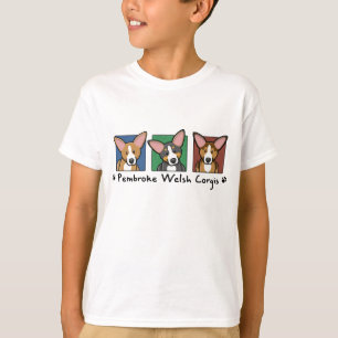 Bunte Cartoonpembroke-WaliserCorgis T-Shirt