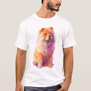 Bunte Chow-Chow-Wasserfarbenmalerei Männer T-Shirt