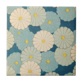 Bunte Chrysantheme-Blumen Fliese