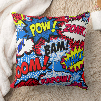 Bunte Comic Pop Art Dekorative Wurfdecke Kissen