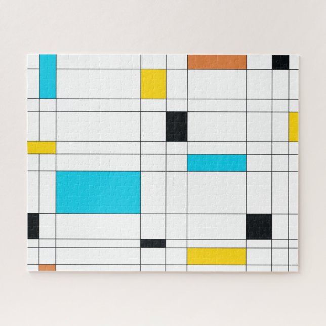 Bunte, coole, trendy, moderne Illustrationskunst Puzzle (Horizontal)