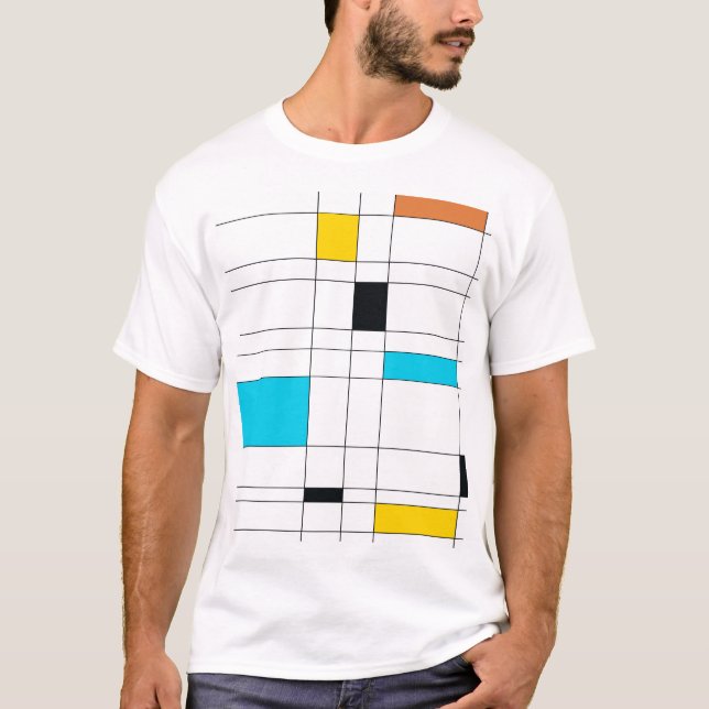 Bunte, coole, trendy, moderne Illustrationskunst T-Shirt (Vorderseite)