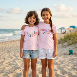 Bunte Cousin-Crew passende Familie T-Shirt