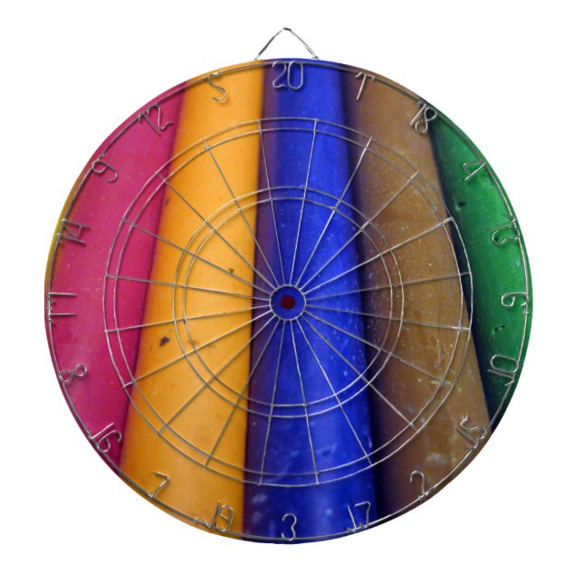 Bunte Crayons Dartscheibe (vorne)