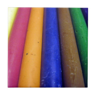 Bunte Crayons Fliese
