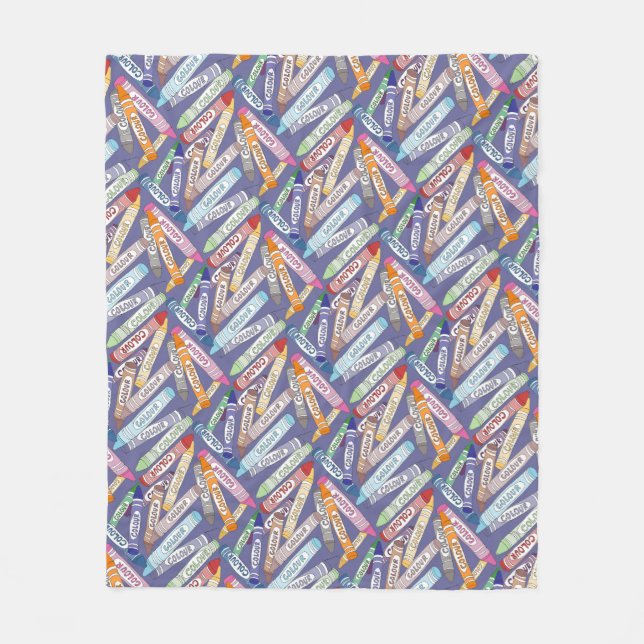 Bunte Crayons (Lila) Fleecedecke (Vorderseite)