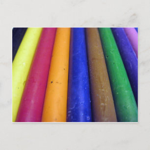 Bunte Crayons Postkarte