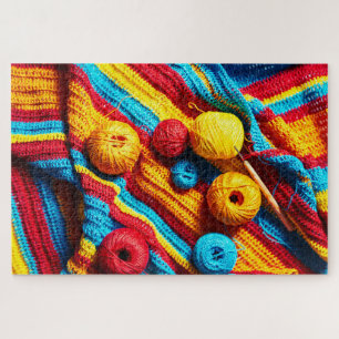 bunte Crochet Craft Thread Yarn-Arbeit Puzzle