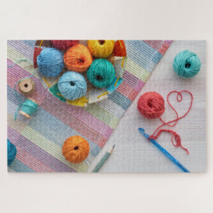bunte Crochet Craft Thread Yarn-Arbeit Puzzle