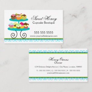 Bunte Cupcakes Bäckerei Visitenkarte