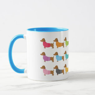 Bunte Dachshunde Kaffeetasse