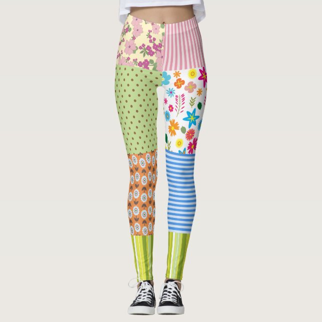 Bunte Damenleggings mit Muster – Vibrant Leggings (Vorderseite)