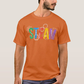 Bunte Dampfbuchstaben für Dampflehrer A T-Shirt