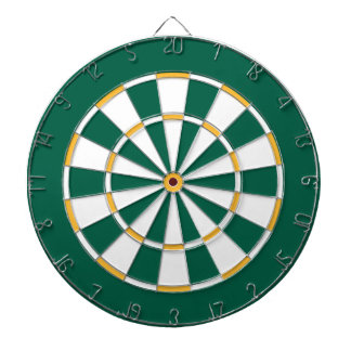 Bunte Dartscheibe in den Green Bayfarben
