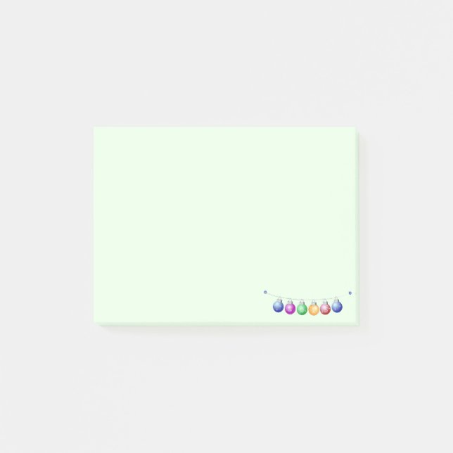 Bunte Dekorationen des neuen Jahres Post-it Klebezettel (Vorderseite)