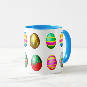 Bunte dekorierte Ostereier Tasse