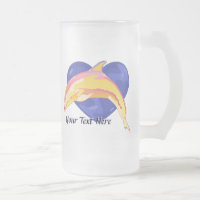 Bunte Delphin-Tasse