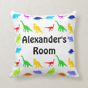 Bunte Dinosaurierpersonalisierte Throw-Kissen Kissen