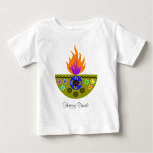 Bunte Diwali Lampe Diya Baby T-shirt