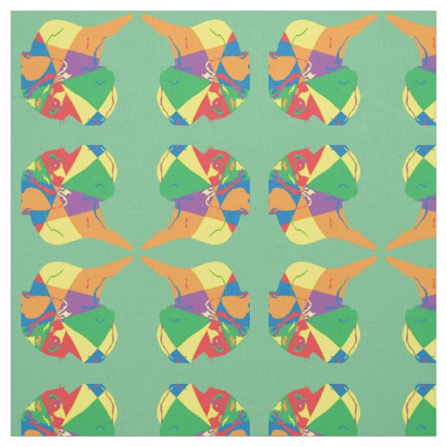 Bunte Dogge Stoff (Muster)