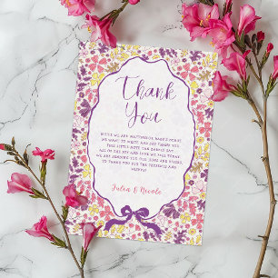Bunte Doodle-Blumen Bleistiftskizze Baby Shower Einladung
