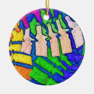 Bunte Dorn-Kunst-Verzierung Keramik Ornament