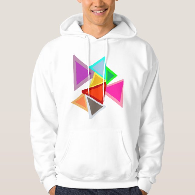 Bunte Dreiecke  Hoodie (Vorderseite)
