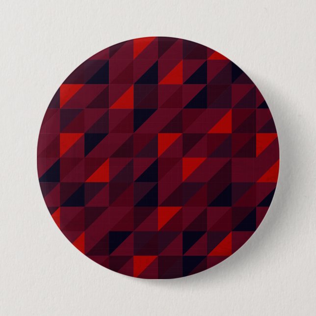 Bunte Dreieckmusterkunst Button (Vorderseite)