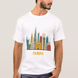 bunte Dubai-Cartoonlandschaft T-Shirt