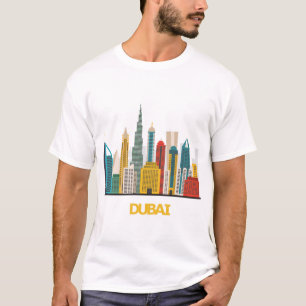 bunte Dubai-Cartoonlandschaft T-Shirt