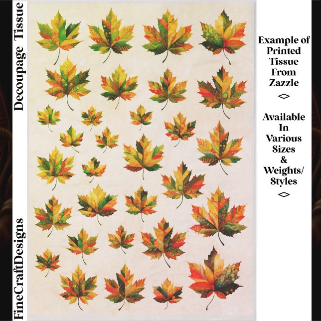 Bunte Einzelne Herbstblätter FK9 Decoupage Seidenpapier (Von Creator hochgeladen)