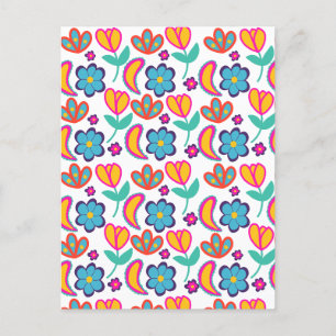 Bunte, einzigartige Blume Postkarte