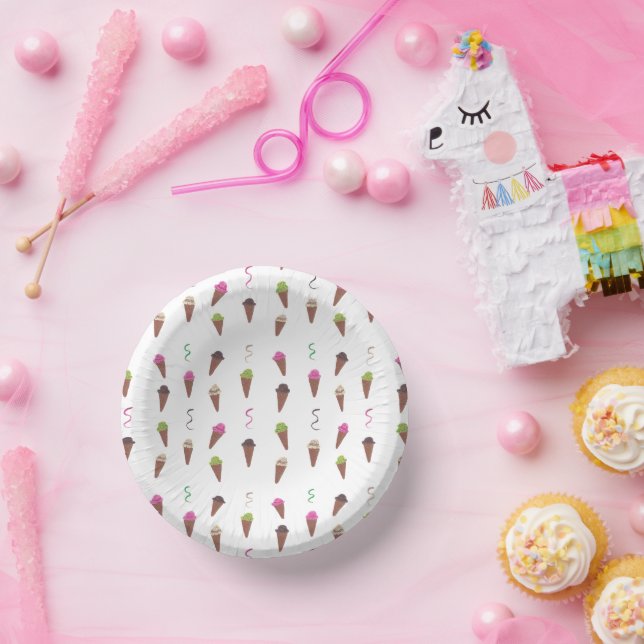 Bunte Eis-Papier-Party-Schalen Pappteller (Party)