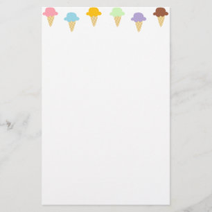 Bunte Eistüten Briefpapier