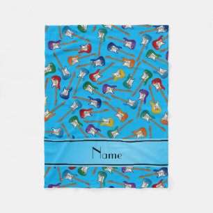 Bunte elektrische Gitarren des Namehimmelblaus Fleecedecke