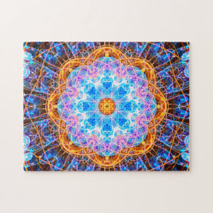 Bunte Energie-Mandala entspannendes   Puzzle