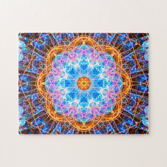Bunte Energie-Mandala entspannendes | Puzzle (Horizontal)