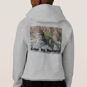 Bunte ergatterte Eidechse in The Sun-Fotografie Hoodie