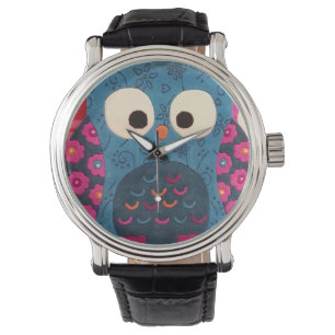 Bunte Eule Armbanduhr