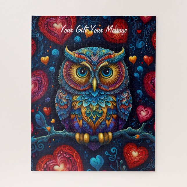 Bunte Eule Puzzle (Vertikal)
