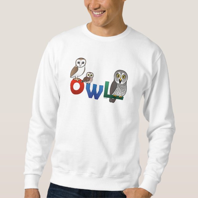Bunte Eule Sweatshirt (Vorderseite)