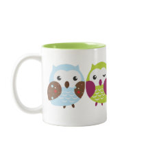 Bunte Eulen-Tasse
