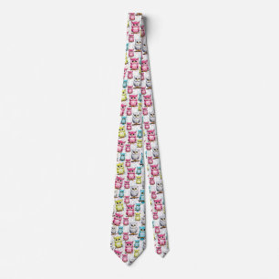 Bunte Eulen-Vogel-Design  Krawatte