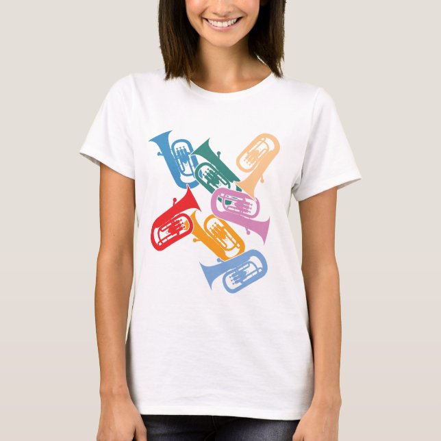 Bunte Euphoniums T-Shirt (Vorderseite)